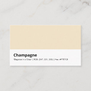 Champagne "Elegance in a Glass" Visitenkarte