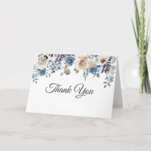 Champagne Floral Bouquet Wedding Foto Vielen Dank Dankeskarte