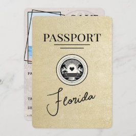 Champagne Florida Passport Save the Date