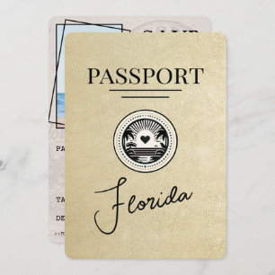 Champagne Florida Passport Save the Date