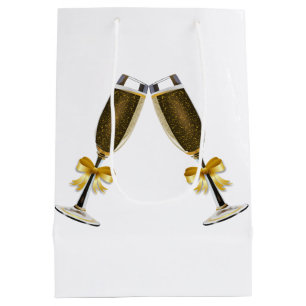 Champagne Flute Geschenktasche, Geschenktasche für Mittlere Geschenktüte