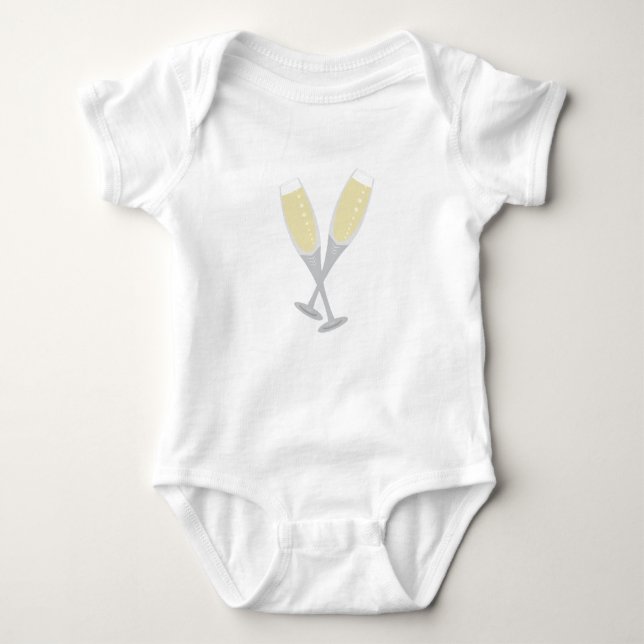Champagne Flutes Baby Strampler (Vorderseite)