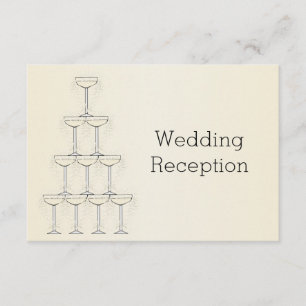 Champagne Flutes Design Champagner farbenfrohe Hoc Begleitkarte