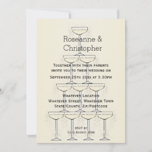 Champagne Flutes Design Champagner farbenfrohe Hoc Einladung