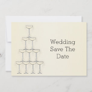 Champagne Flutes Design Champagner farbenfrohe Hoc Save The Date