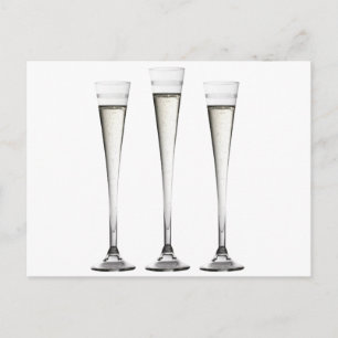 Champagne Flutes Postkarte