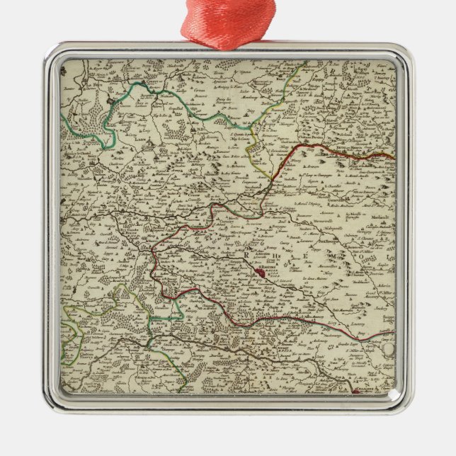 Champagne, Frankreich 3 Silbernes Ornament (Vorne)