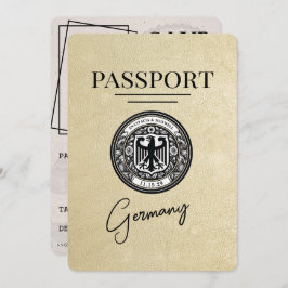 Champagne Germany Passport Save the Date
