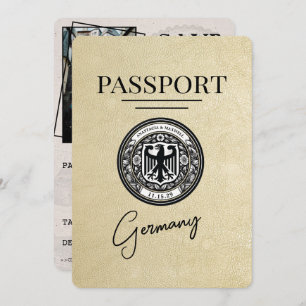 Champagne Germany Passport Save the Date