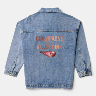 Champagne-Geschmack Killer Dink   Rosa Pink Pickle Jeansjacke
