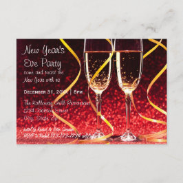 Champagne-Glas-Foto - Party Des Sylvesterabends Einladung