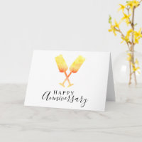 Champagne Glass Script Elegant zum Jubiläum