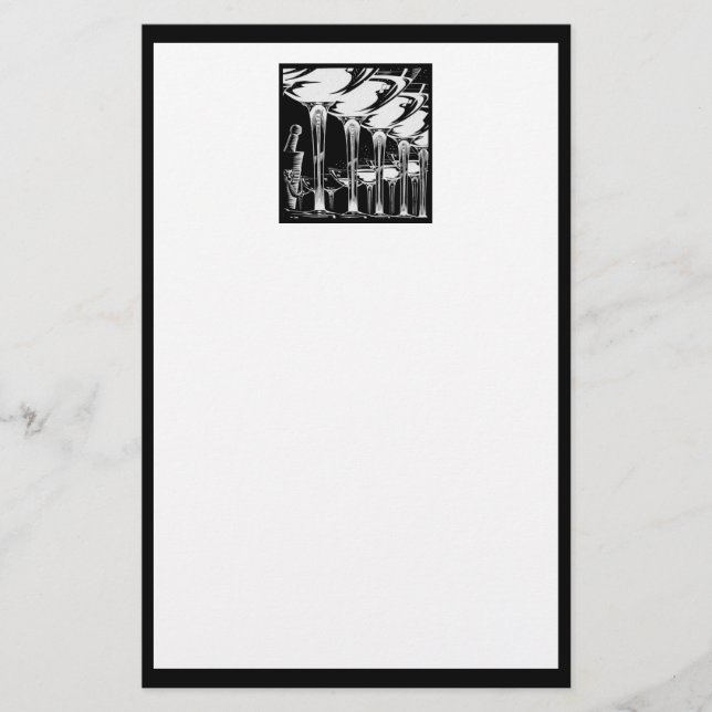 Champagne Glasses Briefpapier (Vorderseite)