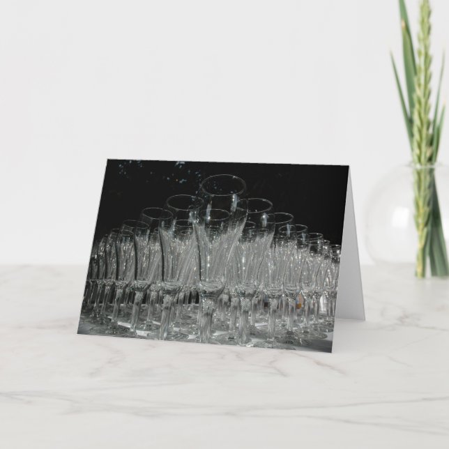 Champagne Glasses Card Karte (Vorderseite)