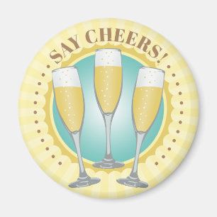 Champagne Glasses Magnet