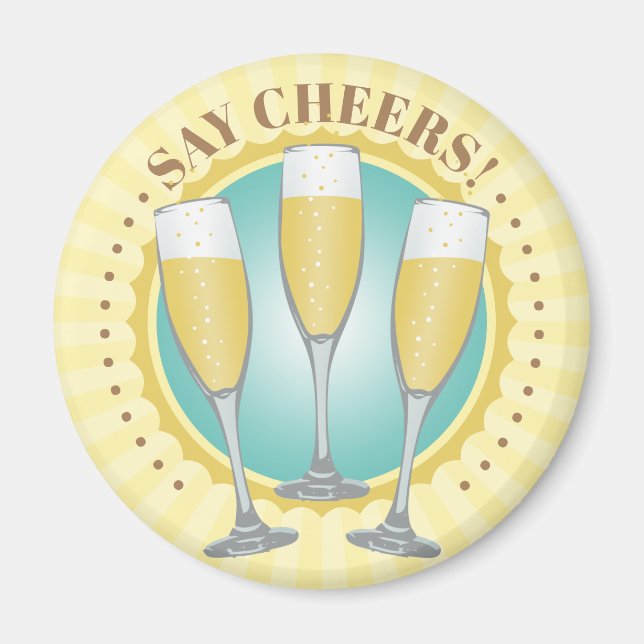 Champagne Glasses Magnet (Vorne)