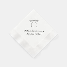 "Champagne Glasses" Papier Napkins Serviette