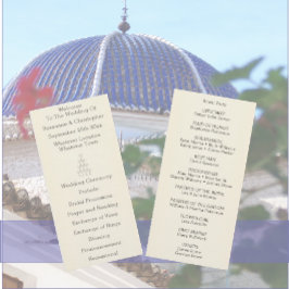 Champagne Glasses Simple Wedding Programm