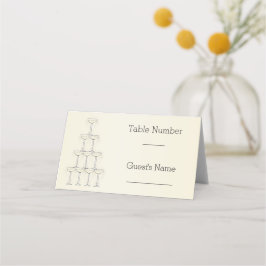 Champagne Glasses Wedding Platzkarte