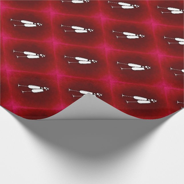 Champagne Glasses Wrapping Paper Geschenkpapier (Ecke)