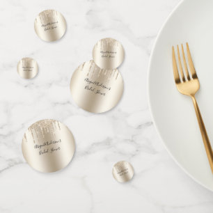 Champagne Glitzer Tropfen Brautparty Glam Trendy Konfetti