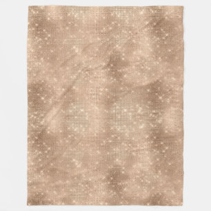 Champagne Glitzy Glam Sparkle Fleecedecke