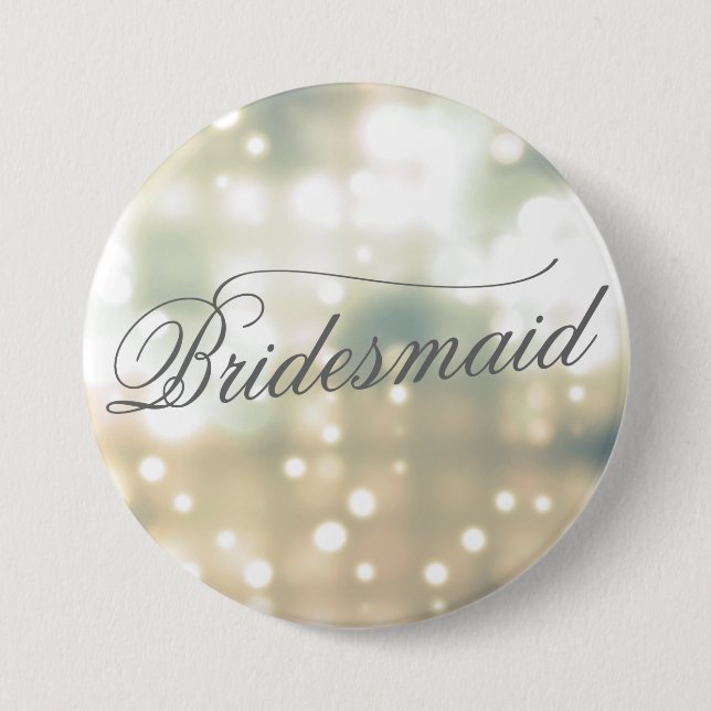 Champagne Glow Bridesmaid Button Button (Vorderseite)