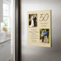 Champagne Gold 50. Jubiläum Then and Now Foto