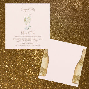 Champagne Gold & Blush Square Engagement Party
