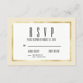 Champagne + Gold Classic Wedding Einladende RSVP C Karte