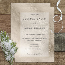 Champagne Gold Glitzer Moderne Hochzeit