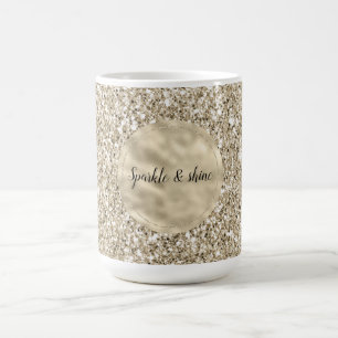 Champagne Gold Glitzy Glitzer Kaffeetasse