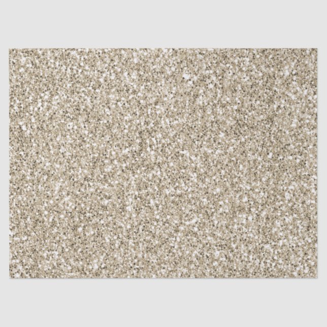 Champagne Gold Glitzy Glitzer Seidenpapier (Vorderseite)