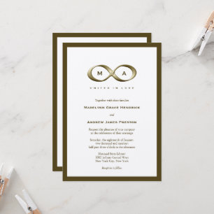 Champagne Gold Infinity Hand Clasp Klassische Hoch Einladung