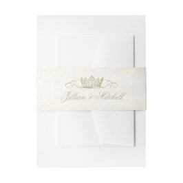 Champagne Gold Messe Crown Wedding Einladungsbanderole