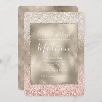 Champagne Gold Pink White Glitzy Glitzer