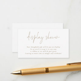 Champagne Gold Script Display Brautparty Begleitkarte