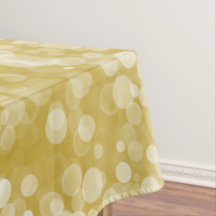 CHAMPAGNE-GOLD UND WEISSE BLASEN TISCHDECKE