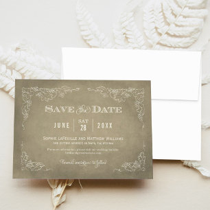 Champagne Gold Vintag Weinberg Rustikale Hochzeit Save The Date