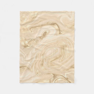 Champagne Hellbraun Elegant Abstrakter Wirbel Fleecedecke