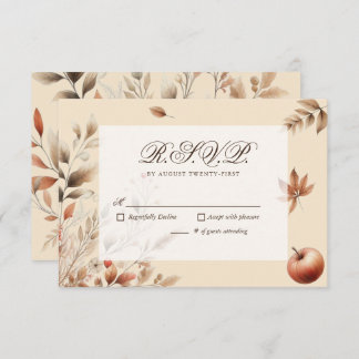 Champagne Herbst Ernte Hochzeit RSVP Botanisch