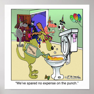 Champagne in der Toilette Poster