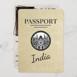 Champagne India Passport Save the Date