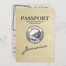 Champagne Jamaica Passport Save the Date