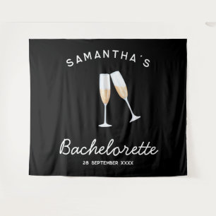 Champagne Junggeselinnen-Abschied Hintergrund Boho Wandteppich