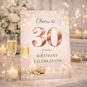Champagne Lights 30. Jubiläums-Einladung Einladung