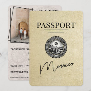 Champagne Marokko Reisepass Save The Date