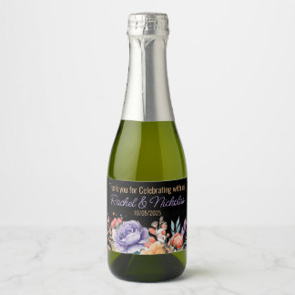 Champagne mini bottles favors personalized sparkli