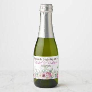 Champagne mini bottles favors personalized sparkli