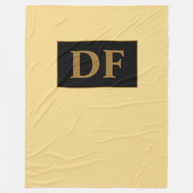 Champagne Mit Monogramm Fleece Blanket (Vorderseite)